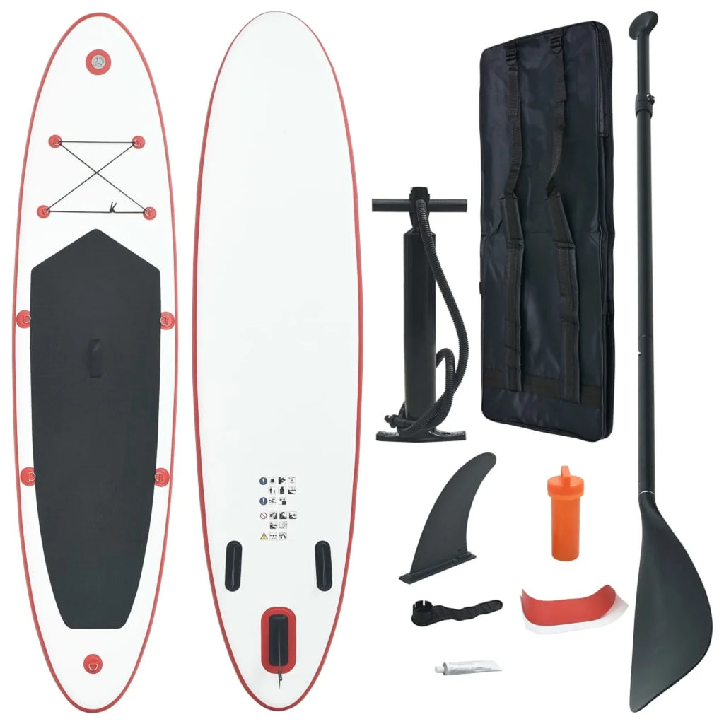 Irfora parcel,Set Inflatable Red With Oar Red And White Paddle Set And - Tough Fin Hand Pump Removable Fin And Vidaxl - Long-lasting And Oar Fin Hand Fin And - Paddle Uv Resistant -