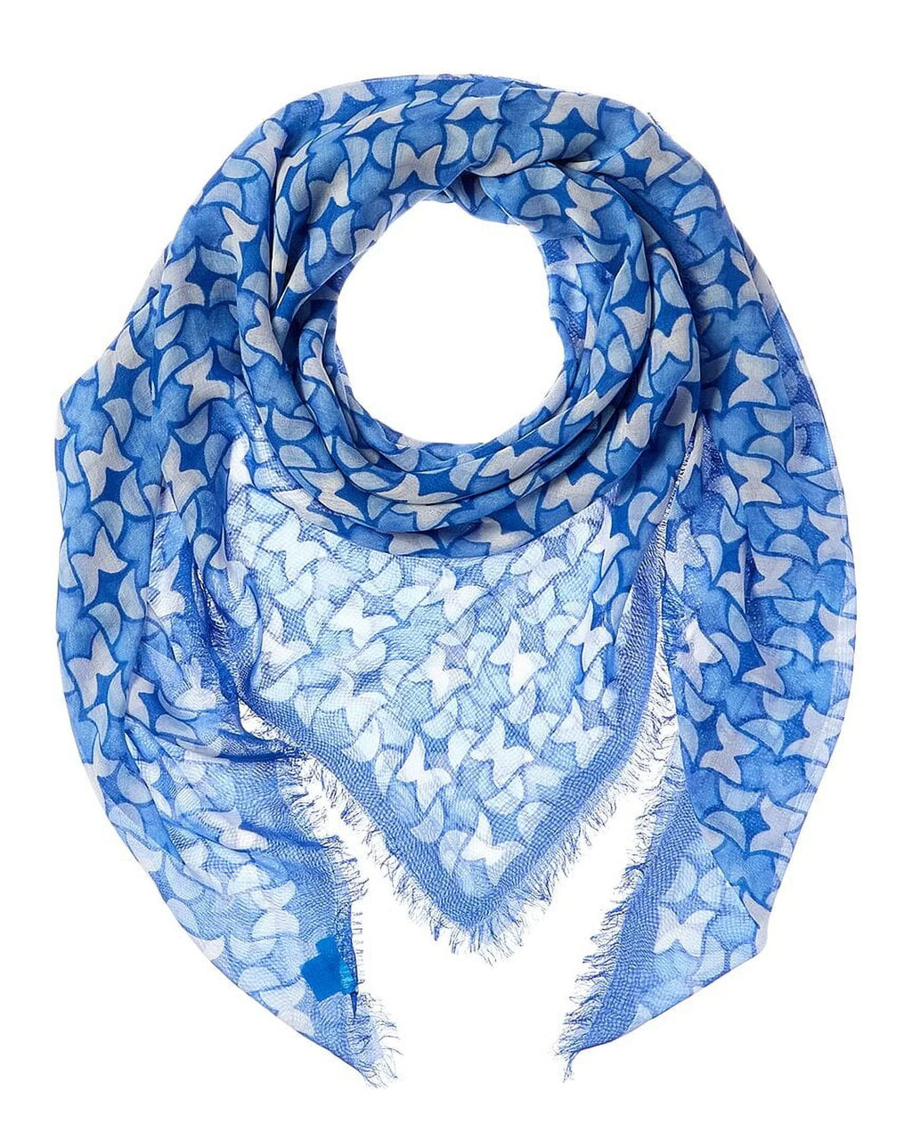 J.McLaughlin Giselle Silk-Blend Scarf, os, Blue