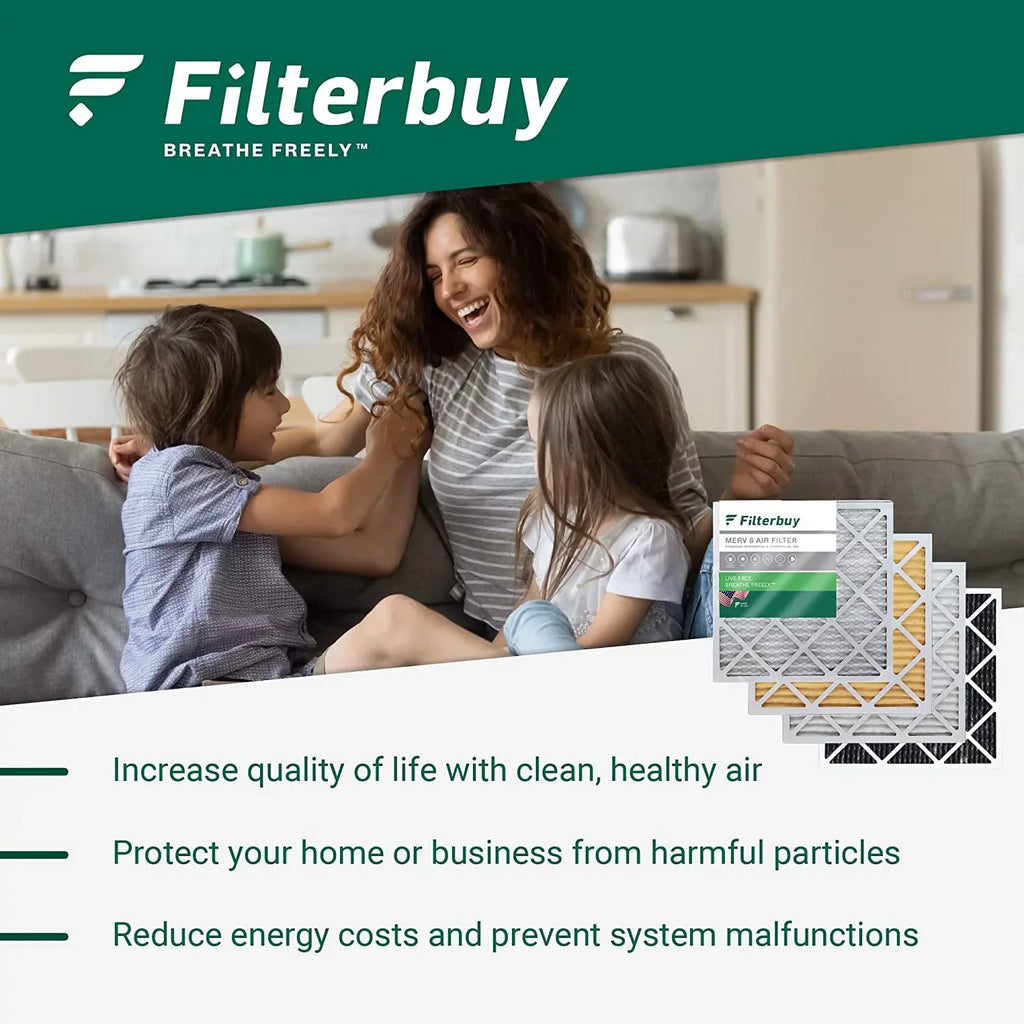 Filterbuy 18x24x1 MERV 13 Pleated HVAC AC Furnace Air Filters (5-Pack)