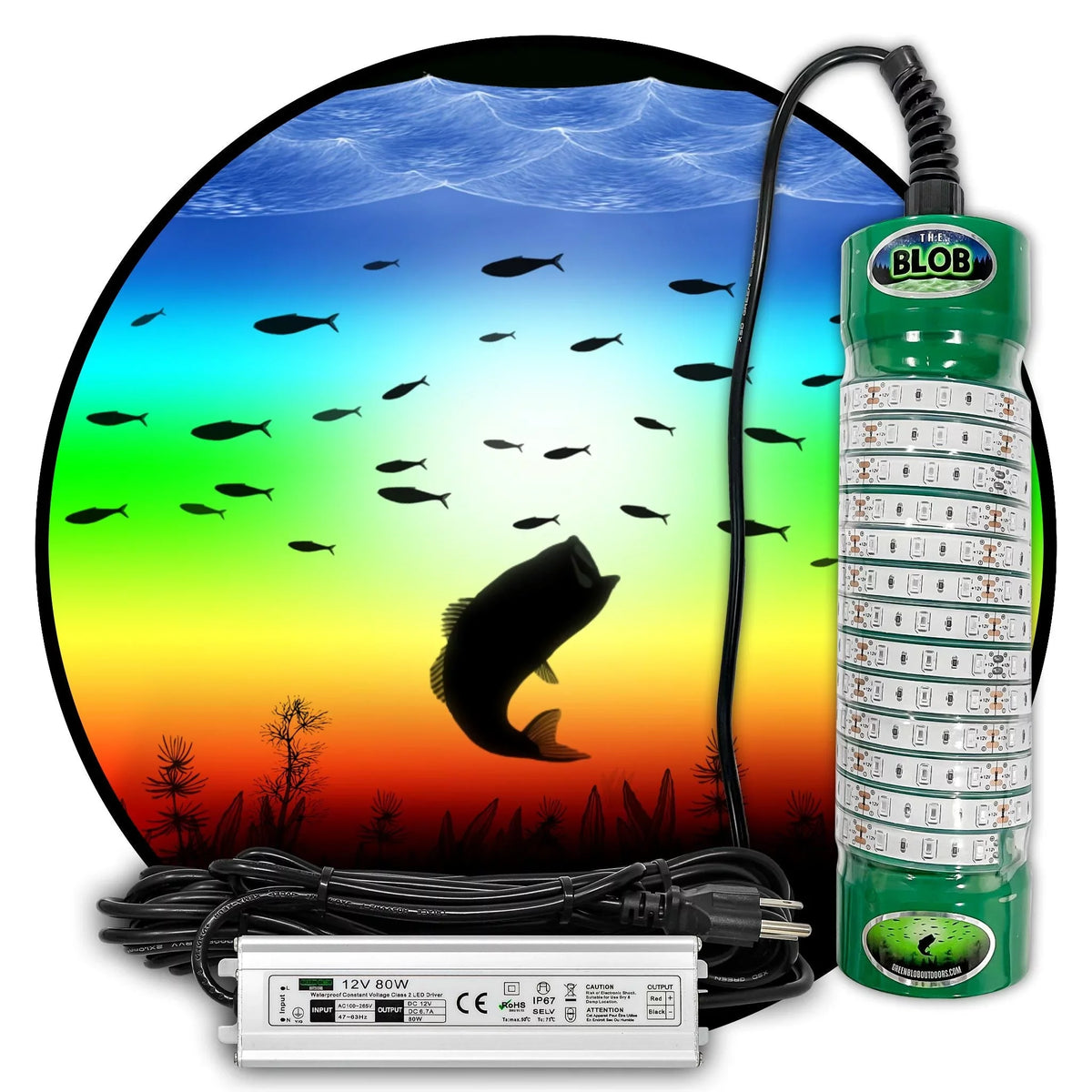 Multi-Color Color Changing LED Dock-7500 Liquid Fishing Light with Remote Control