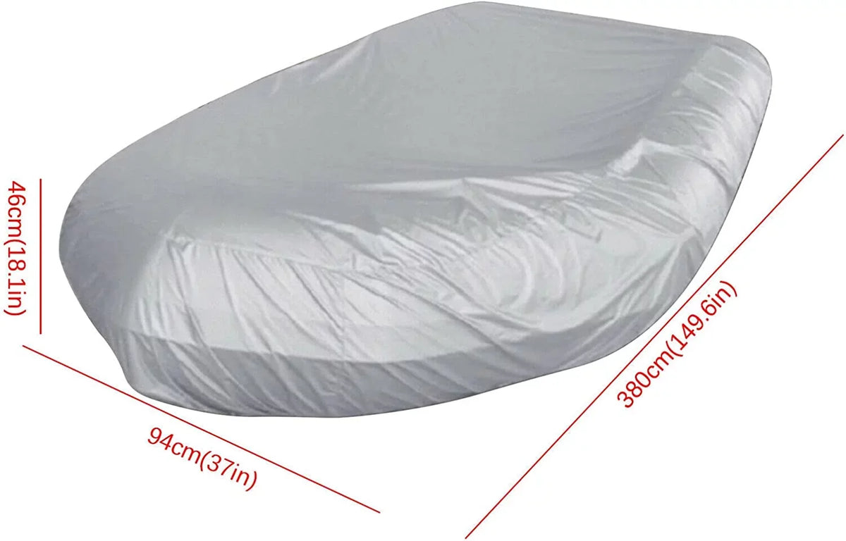 Tough Liquid Dustproof Boat Cover Inflatable Boat Dinghy Cover Silver Grey