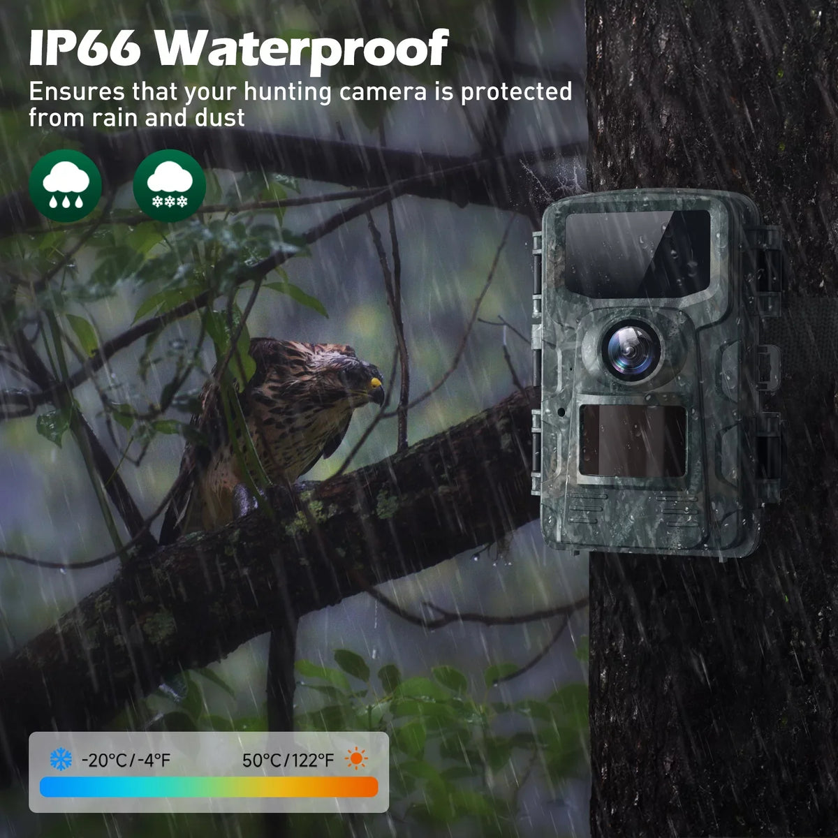 TOGUARD 4K 40MP Trail Camera, Game Deer Hunting Camera with Night Vision Fluid IP66 0.1s Trigger Time Latest Sensor Motion 120° Wide Angel Time-Lapse for Wildlife Monitor Trail Cam with SD Card