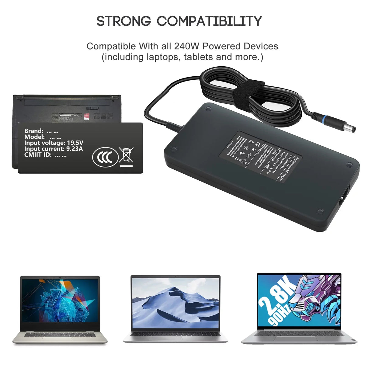 240W 180W AC Adapter Notebook Charger for Alienware 17 15 13 R1 R2 R3 R4 R5 M15 M17 M17x x51,Precision 7710 7540 M6400 M6500 M4300 G3 G5 G7 Series Power Supply Cord