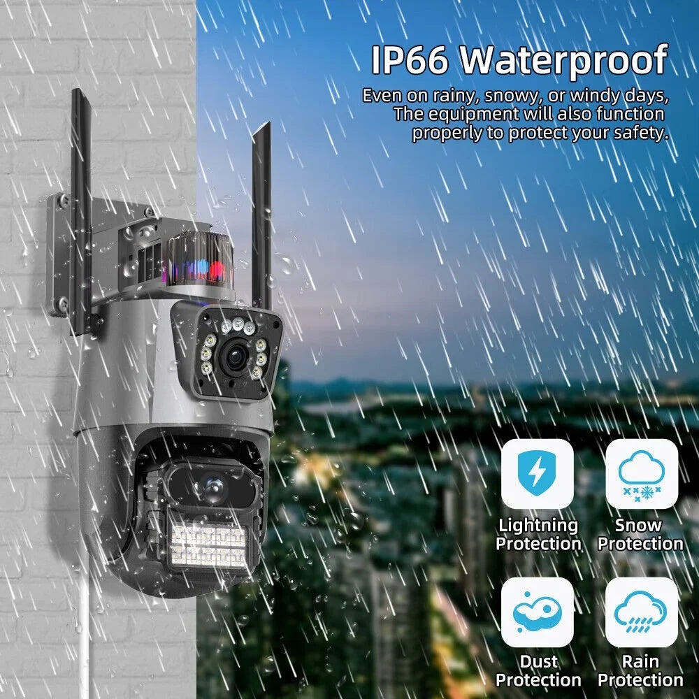 IP66 Outdoor Fluid Camera Real-time Two-Way Audio Enhanced Dual Antenna TF Card Slot 1080P HD