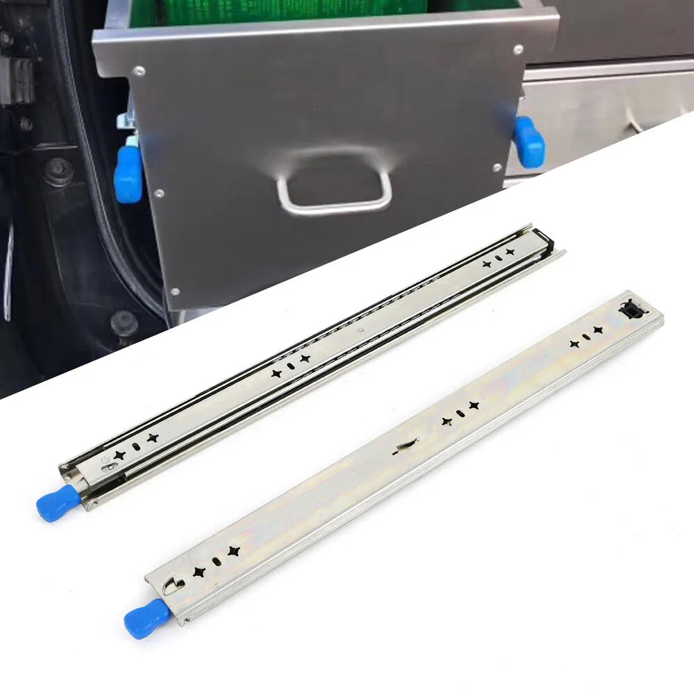 Drawer Slides Heavy Duty Runner Lock Full Extension Trailer Fridge Draw 24"Inch