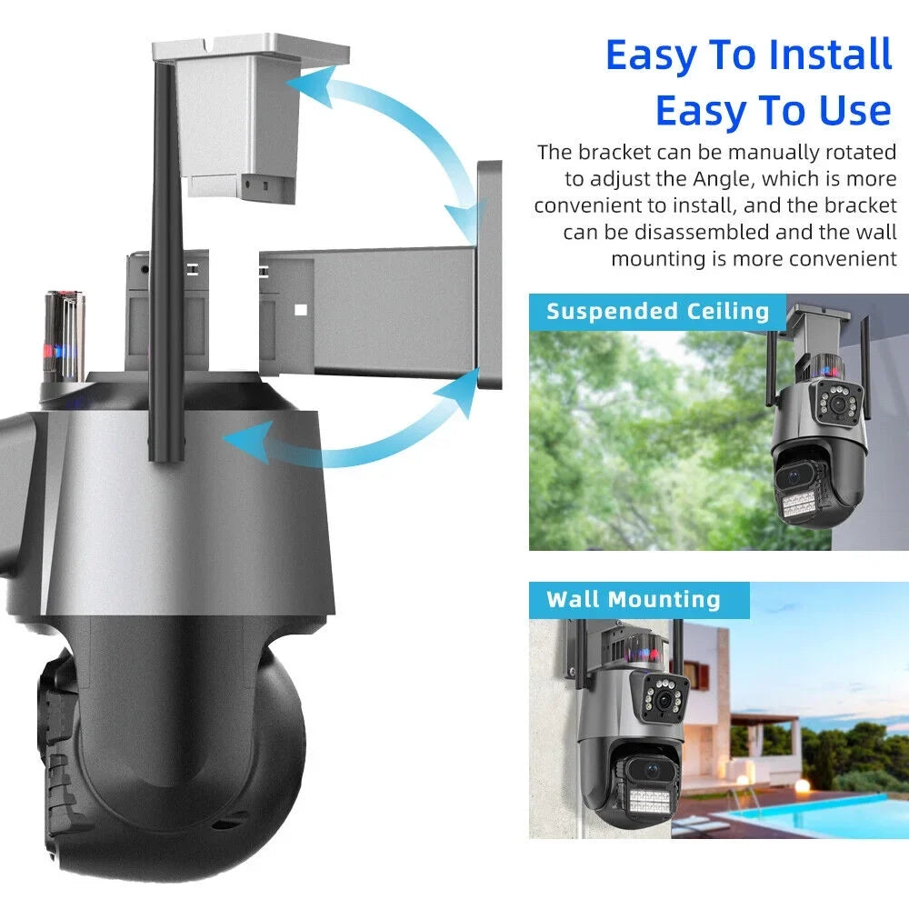 IP66 Outdoor Fluid Camera Real-time Two-Way Audio Enhanced Dual Antenna TF Card Slot 1080P HD