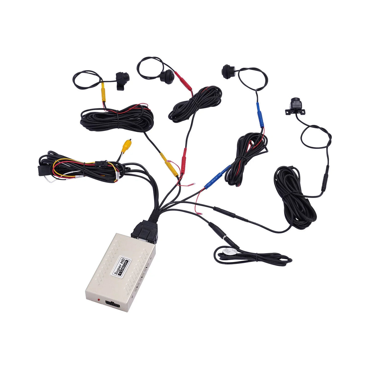 OUKANING Universal Car Recorder 4 Cameras 360° Panoramic Car DVR Camera 1080P Panoramic System Rear View Kit