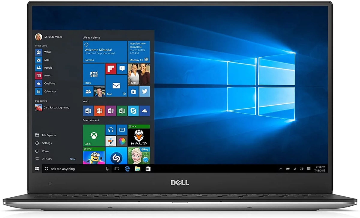 XPS 9350 13.3-Inch Notebook Core i5-6200U 8GB 128GB SSD Windows 10 Pro