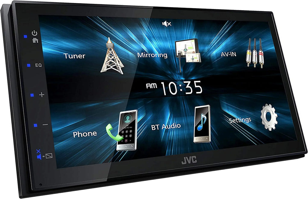 JVC KW-M150BT Bluetooth Car Stereo Receiver with USB Port 6.75" Display Display AM/FM Radio MP3 Player Double DIN 13-Band EQ