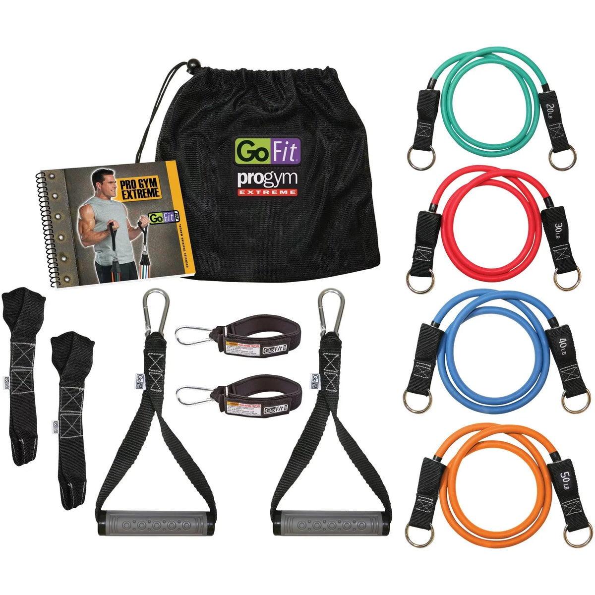 GoFit GF-EPGYM ProGym Extreme & GF-75BALL Exercise Ball with Pump (75cm; Blue)