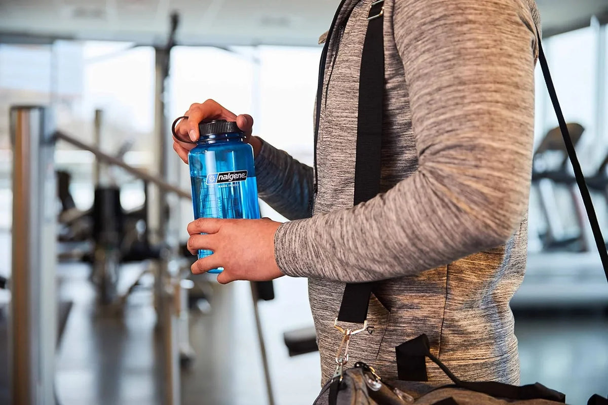 Nalgene Sustain Tritan BPA-Free Liquid Bottle Made with Material Derived from 50% Plastic Waste, 32 OZ, Wide Mouth