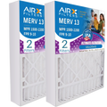 16x20x5 Air Filter MERV 13 Comparable to MPR 1500 - 2200 & FPR 9 Compatible with Lennox X0582 Air Filter 2 Pack by AIRX FILTERS WICKED CLEAN AIR.