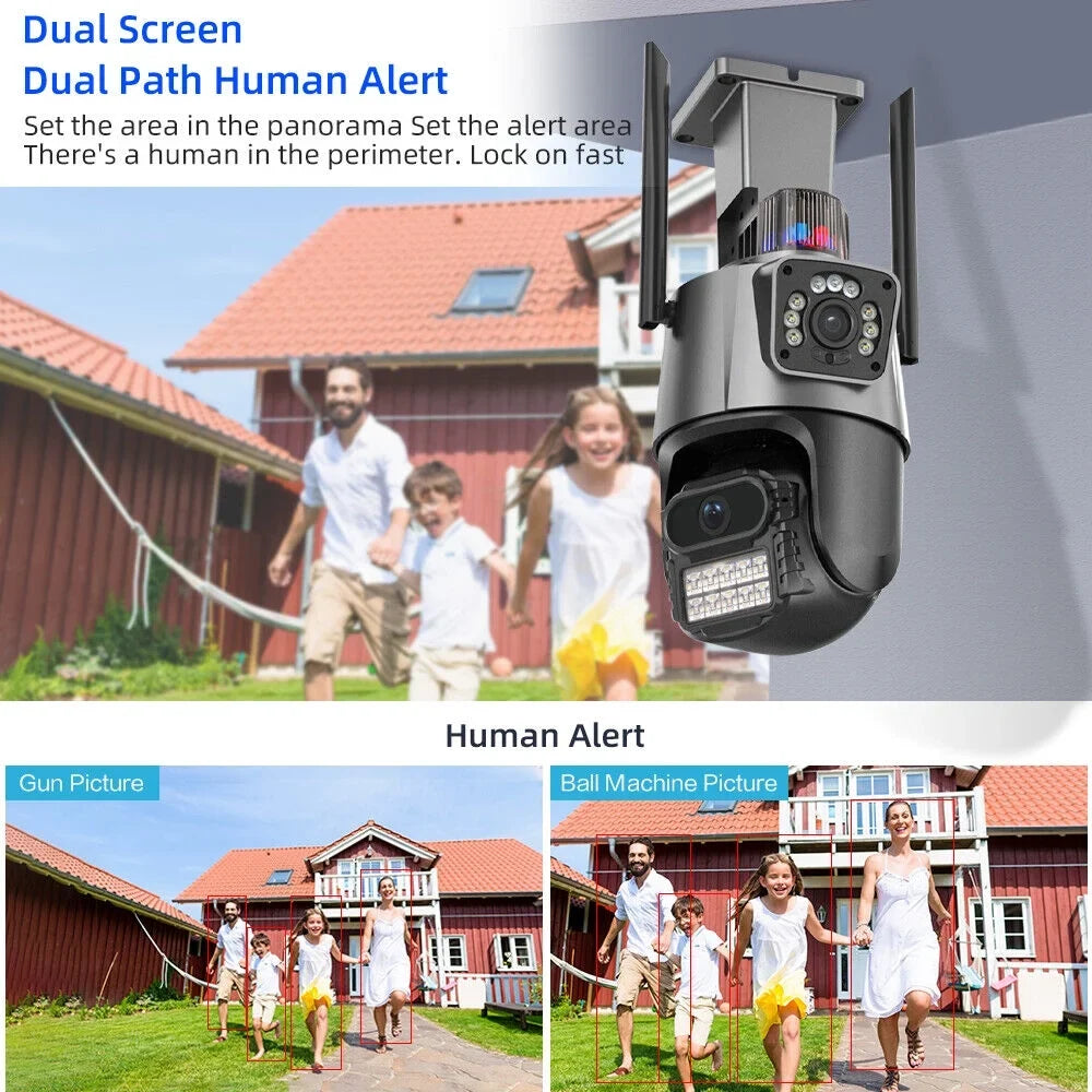 IP66 Outdoor Fluid Camera Real-time Two-Way Audio Enhanced Dual Antenna TF Card Slot 1080P HD