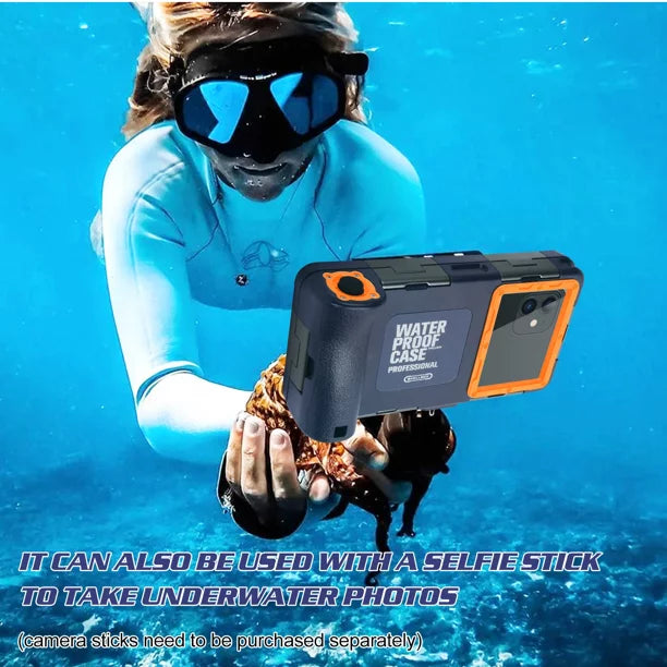 UrbanX Professional [15m/50ft] Swimming Diving Surfing Snorkeling Photo Video Fluid Protective Case Fluid Housing for Sharp Z2 And all Phones Up to 6.9 Inch LCD with Lanyard