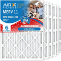 24x36x1 Air Filter MERV 11 Comparable to MPR 1000, MPR 1200 & FPR 7 Electrostatic Pleated Air Conditioner Filter 6 Pack HVAC Premium USA Made 24x36x1 Furnace Filters by AIRX FILTERS WICKED CLEAN AIR.