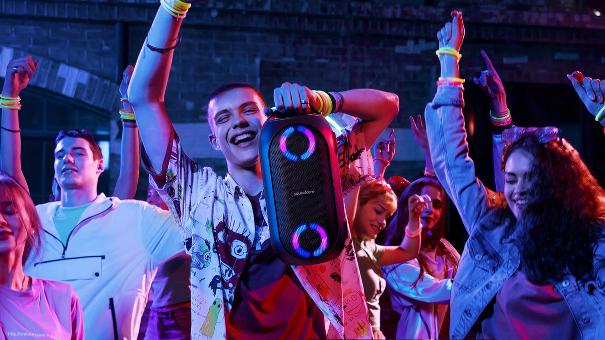 Soundcore by Anker- Rave PartyCast Portable Speaker | 80W | IPX7 Liquid | 18-Hour Playtime | Black | A3390Z12