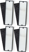 Nispira Particle/Carbon HEPA Filter Set For Blueair Sense+ Sense Air Purifier | Removes Smoke, Chemical VOCs, Odor, Pet Dander | 4 Sets