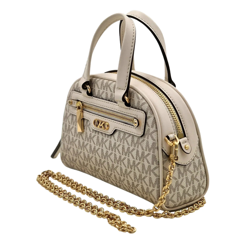 Michael Kors Williamsburg Extra Small Logo Bowling Crossbody Bag - Vanilla