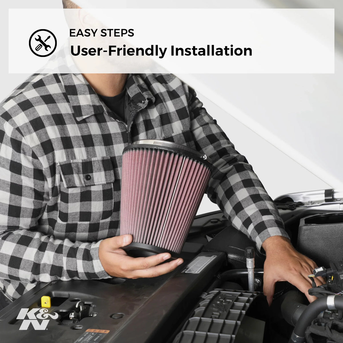 K&N Engine Air Filter: High Capability Premium, Washable, Replacement Filter: Industrial Round Air Filter, E-4961