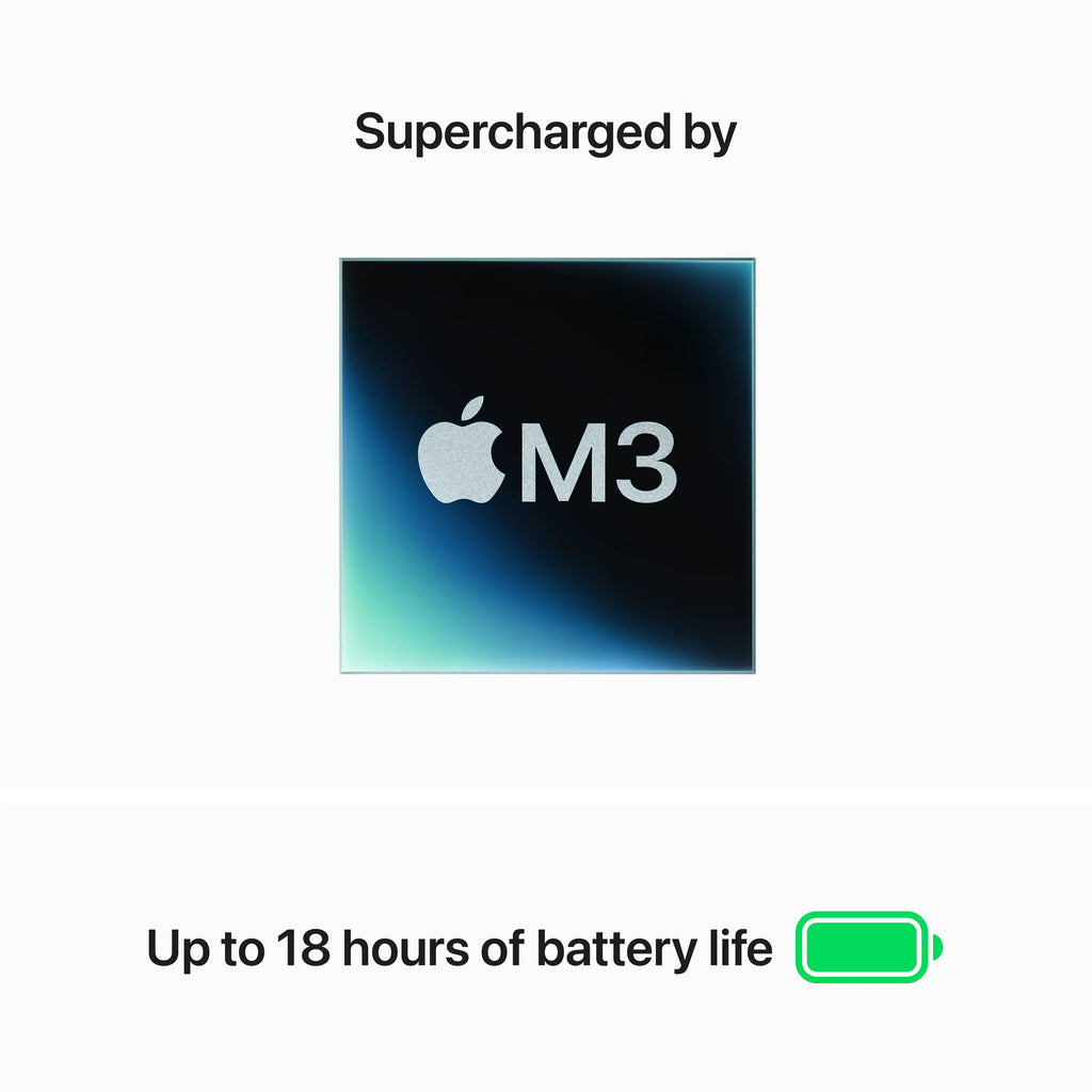 MacBook Air 15-in M3 8C CPU - 10C GPU, 8GB 256GB, Starlight - MRYR3LL/A (Spring 2024) + AppleCare Bundle