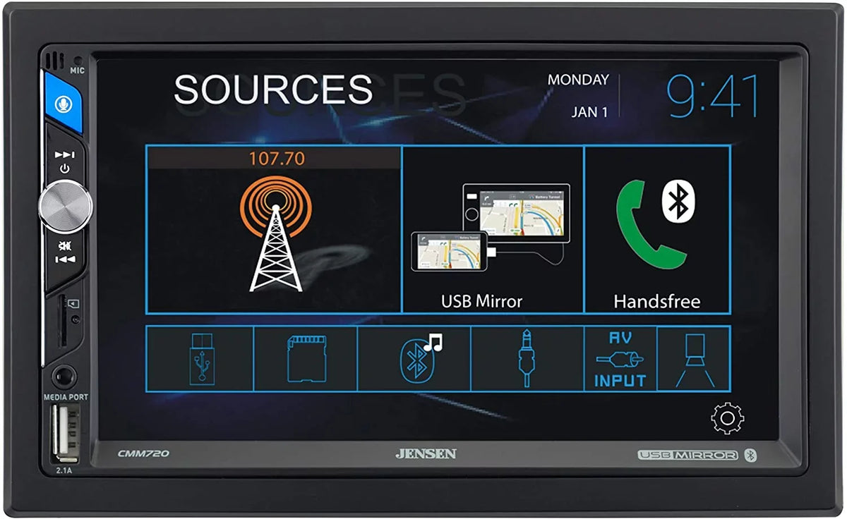 FITS 05-07 DODGE MAGNUM CHARGER AM/FM USB/BLUETOOTH DISPLAY CAR RADIO STEREO PKG. INCLUDES VEHICLE SPECIFIC INSTALLATION HARDWARE INCLUDING DASH KIT, WIRE HARNESS, AND ANTENNA ADAPTER WHEN