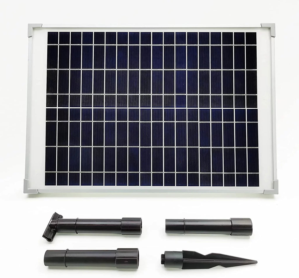 25W Solar Fluid Pump KIT: DC Dry-Run Protection Liquid Pump 370GpH with 18V 25W Solar Panel for Fountain, Fish Pond, and Aquarium (No Backup Battery)