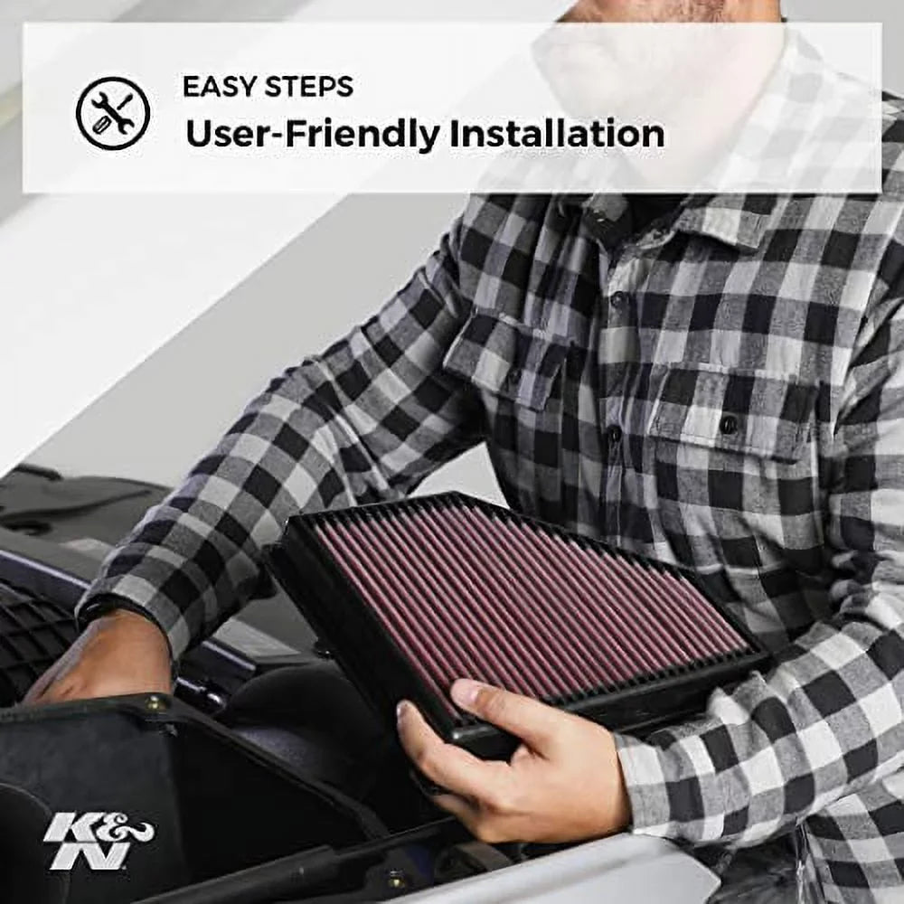K&N Engine Air Filter: High Efficiency Premium, Washable, Replacement Filter: 1996-2007 BMW L6 (325Ci, M3, X3, 320Ci, 320i, 325Ti and other select models), 33-2231