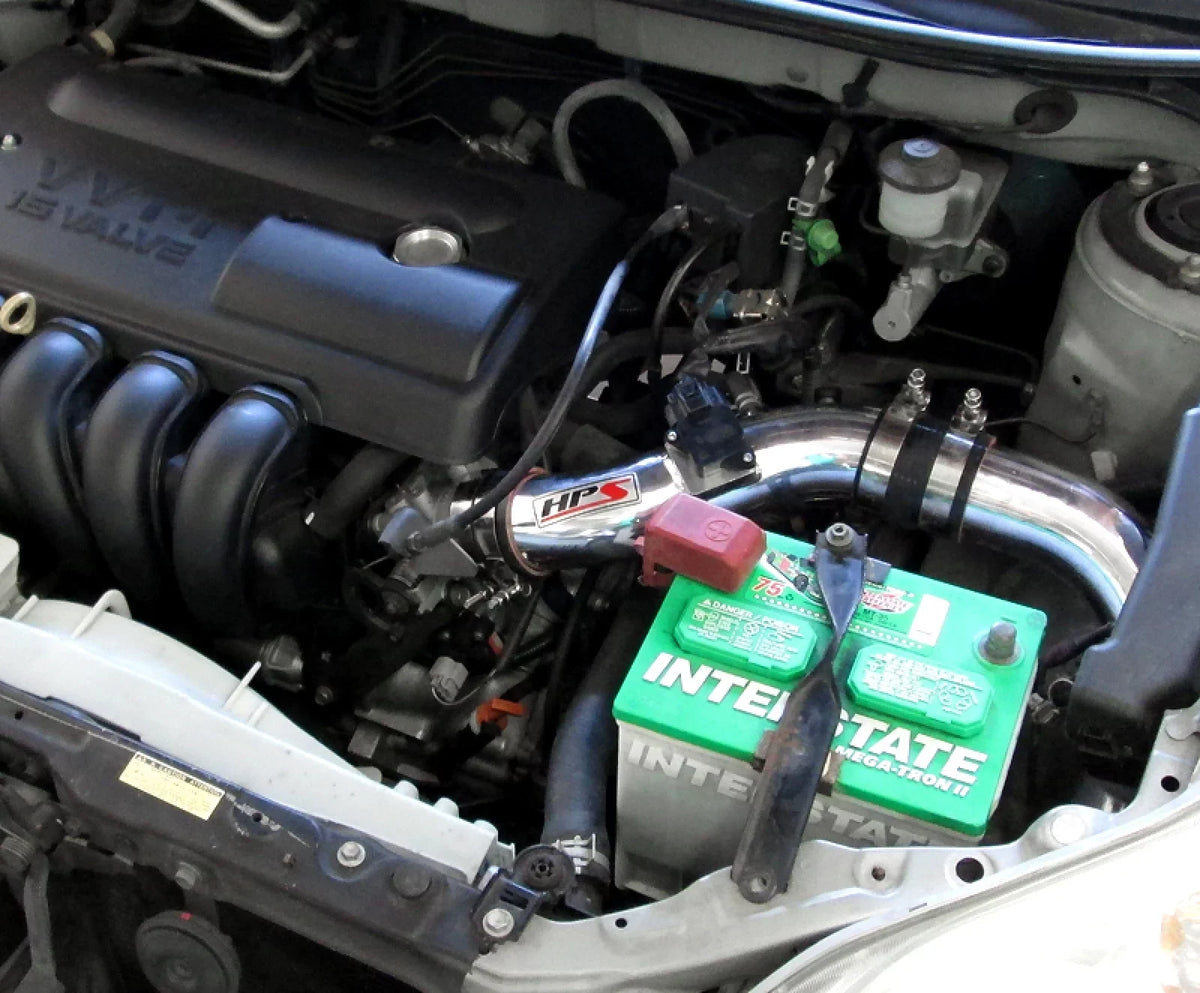 HPS Polish Cold Air Intake Kit (Converts to Shortram) Cool Long Ram CAI 837-513P