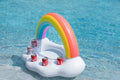 Rainbow Cloud Drink Holder Floating Beverage Salad Fruit Serving Bar Pool Float Party Accessories Summer Beach Leisure Cup Bottle Holder Fluid Fun Decorations Toys Kids Adults