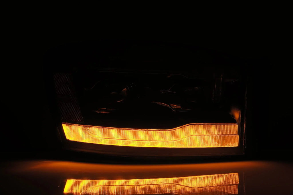 AlphaRex 06-08 Dodge Ram PRO-Series Halogen Projector Headlights Alpha-Black